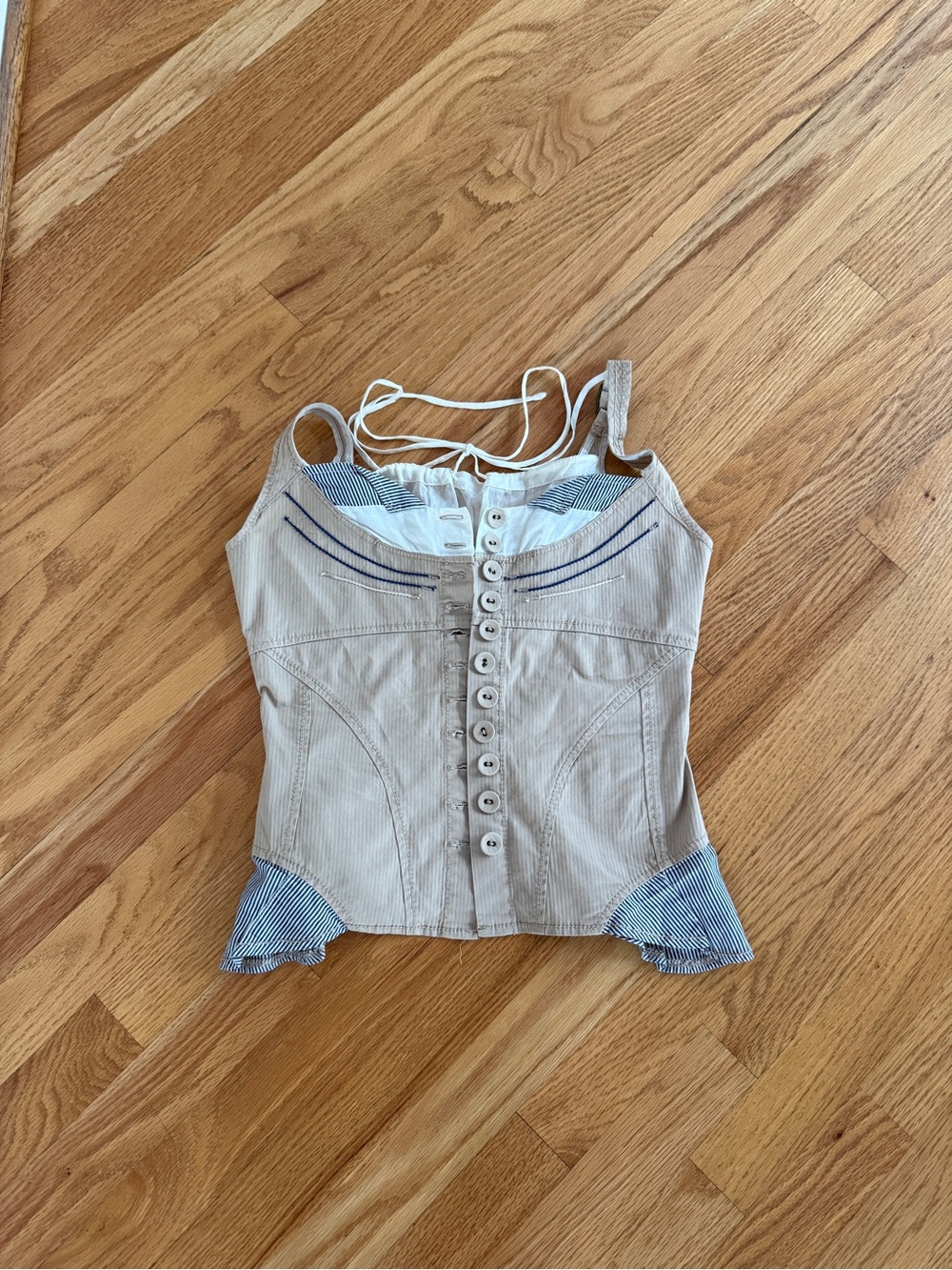 Y2k vintage guess corset bustier fairy renaissance costume style top rare